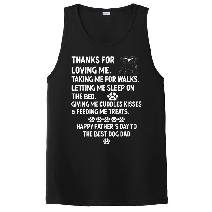 Happy Fathers Day Dog Dad From Daughter And Son For Dad Men PosiCharge Competitor Tank