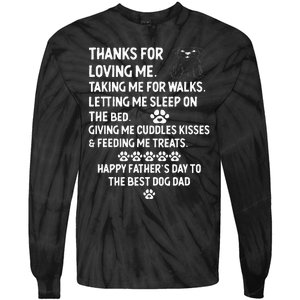 Happy Fathers Day Dog Dad From Daughter And Son For Dad Men Tie-Dye Long Sleeve Shirt