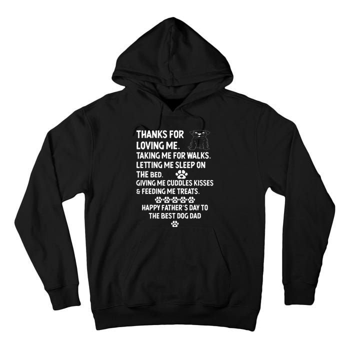 Happy Fathers Day Dog Dad From Daughter And Son For Dad Men Tall Hoodie