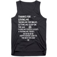 Happy Fathers Day Dog Dad From Daughter And Son For Dad Men Tank Top