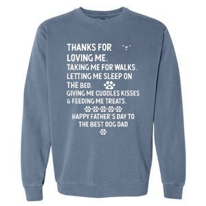 Happy Fathers Day Dog Dad From Daughter And Son For Dad Men Garment-Dyed Sweatshirt