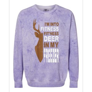 Hunting Fitness Deer In Freezer Funny Hunter Colorblast Crewneck Sweatshirt