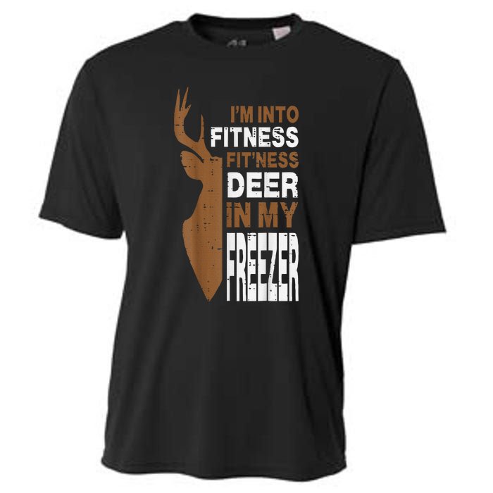 Hunting Fitness Deer In Freezer Funny Hunter Cooling Performance Crew T-Shirt