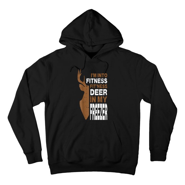 Hunting Fitness Deer In Freezer Funny Hunter Hoodie