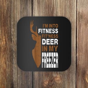 Hunting Fitness Deer In Freezer Funny Hunter Coaster