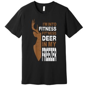 Hunting Fitness Deer In Freezer Funny Hunter Premium T-Shirt