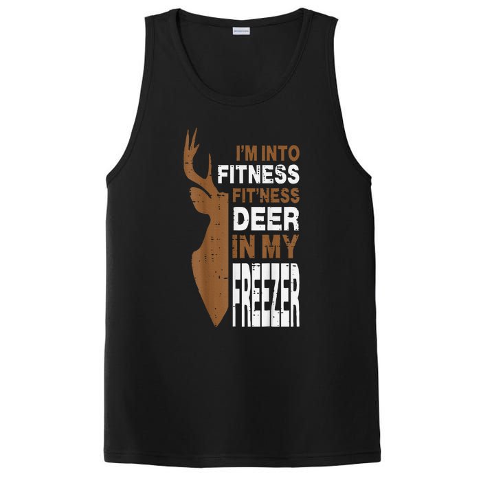 Hunting Fitness Deer In Freezer Funny Hunter PosiCharge Competitor Tank