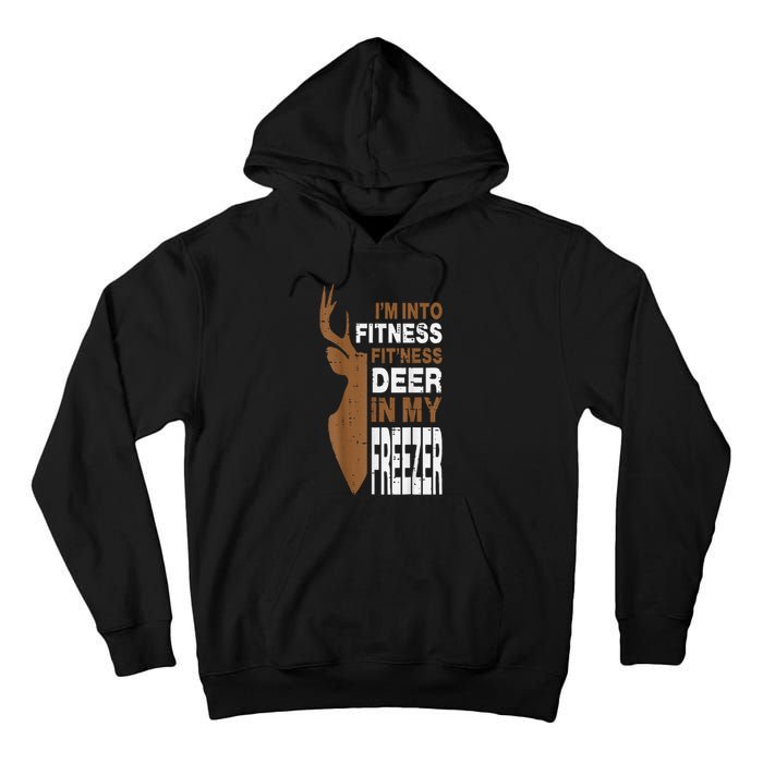 Hunting Fitness Deer In Freezer Funny Hunter Tall Hoodie