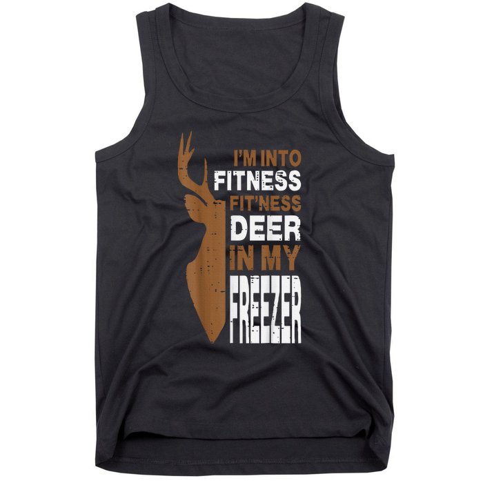 Hunting Fitness Deer In Freezer Funny Hunter Tank Top