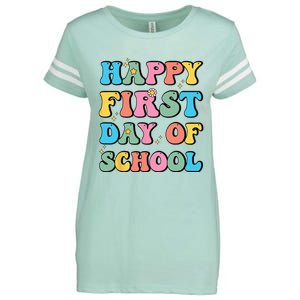 Happy First Day Of School Teachers Back To School Enza Ladies Jersey Football T-Shirt