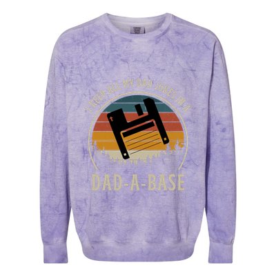 Happy Father's Day Matching Programmer Proud Dad Colorblast Crewneck Sweatshirt