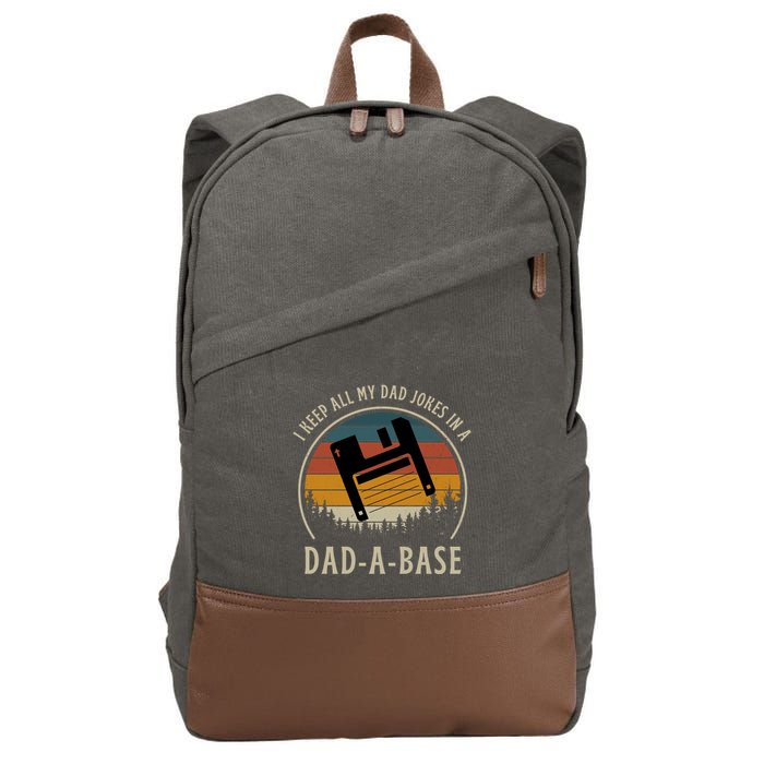 Happy Father's Day Matching Programmer Proud Dad Cotton Canvas Backpack
