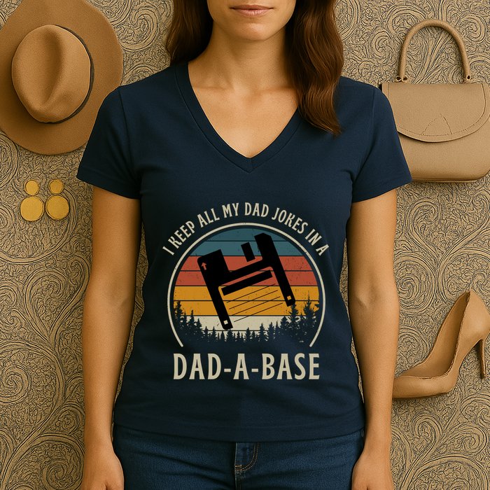 Happy Father's Day Matching Programmer Proud Dad Women's V-Neck T-Shirt