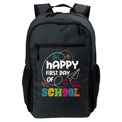 Happy First Day Of School Teacher Student Kindergarten Daily Commute Backpack