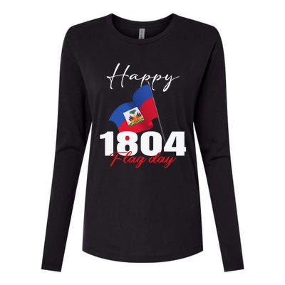 Haitian Flag Day Haiti 1804 For Proud Haitian Womens Cotton Relaxed Long Sleeve T-Shirt