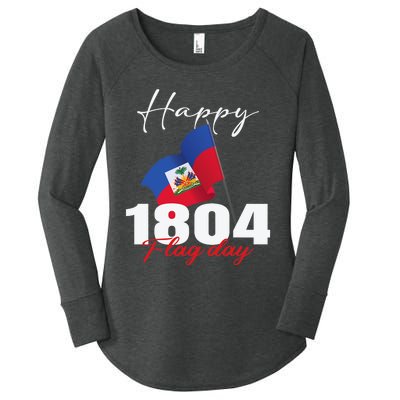 Haitian Flag Day Haiti 1804 For Proud Haitian Women's Perfect Tri Tunic Long Sleeve Shirt