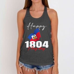 Haitian Flag Day Haiti 1804 For Proud Haitian Women's Knotted Racerback Tank