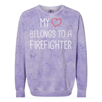 Heart Fire Departt And Fire Fighter / Firefighter Gift Colorblast Crewneck Sweatshirt