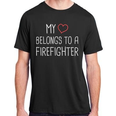 Heart Fire Departt And Fire Fighter / Firefighter Gift Adult ChromaSoft Performance T-Shirt