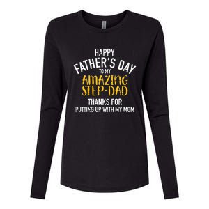 Happy father's day step dad Womens Cotton Relaxed Long Sleeve T-Shirt