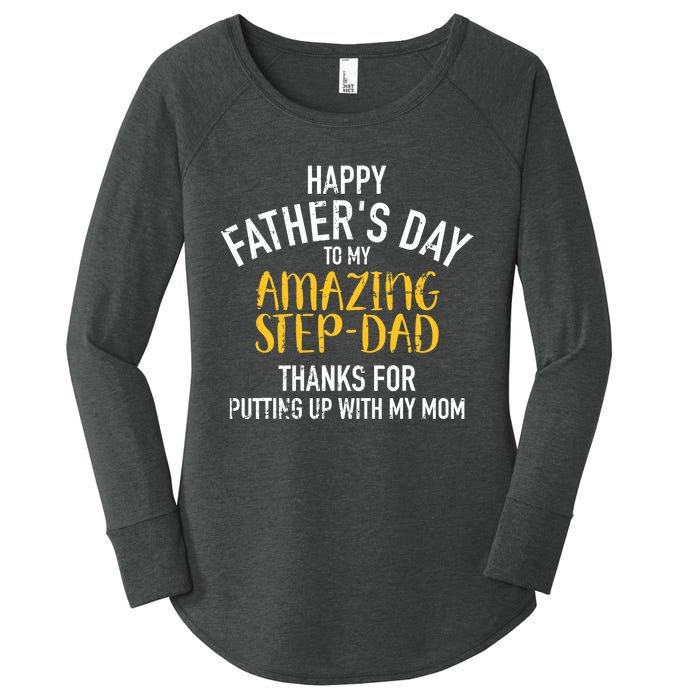 Happy father's day step dad Women's Perfect Tri Tunic Long Sleeve Shirt