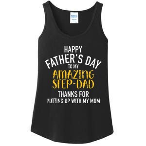 Happy father's day step dad Ladies Essential Tank