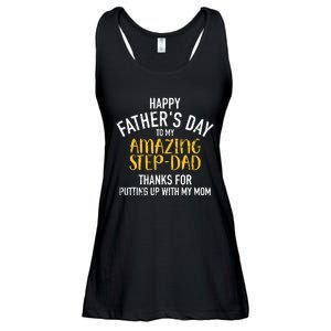 Happy father's day step dad Ladies Essential Flowy Tank