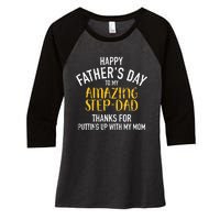 Happy father's day step dad Women's Tri-Blend 3/4-Sleeve Raglan Shirt