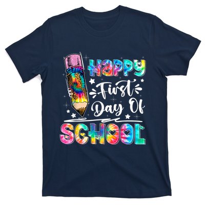 Happy First Day Of School Tie Dye Teacher Kids Back To School T-Shirt