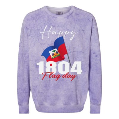 Haitian Flag Day Haiti 1804 for Proud haitian Colorblast Crewneck Sweatshirt