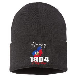 Haitian Flag Day Haiti 1804 for Proud haitian Sustainable Knit Beanie