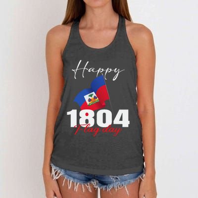 Haitian Flag Day Haiti 1804 for Proud haitian Women's Knotted Racerback Tank