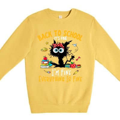 Happy First Day Of School Funny Back To School Teacher Premium Crewneck Sweatshirt