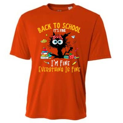 Happy First Day Of School Funny Back To School Teacher Cooling Performance Crew T-Shirt