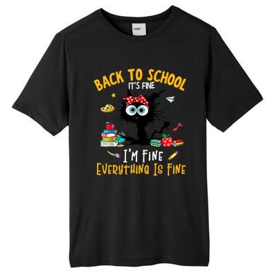 Happy First Day Of School Funny Back To School Teacher Tall Fusion ChromaSoft Performance T-Shirt