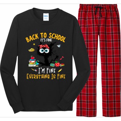 Happy First Day Of School Funny Back To School Teacher Long Sleeve Pajama Set