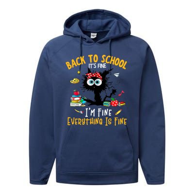 Happy First Day Of School Funny Back To School Teacher Performance Fleece Hoodie