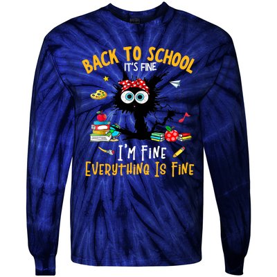 Happy First Day Of School Funny Back To School Teacher Tie-Dye Long Sleeve Shirt