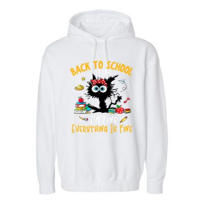 Happy First Day Of School Funny Back To School Teacher Garment-Dyed Fleece Hoodie