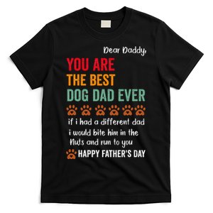 Happy Fathers Day From Dog Treats To Dad Quote T-Shirt