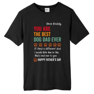 Happy Fathers Day From Dog Treats To Dad Quote Tall Fusion ChromaSoft Performance T-Shirt