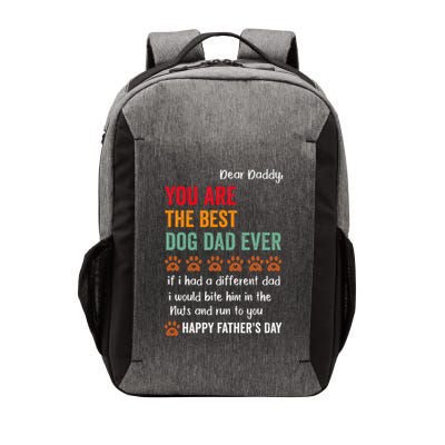 Happy Fathers Day From Dog Treats To Dad Quote Vector Backpack