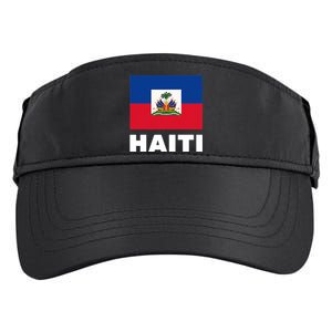 Haitian Flag Day Cool Haiti Flag Pride Adult Drive Performance Visor