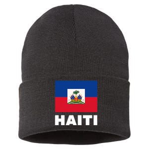 Haitian Flag Day Cool Haiti Flag Pride Sustainable Knit Beanie