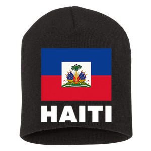 Haitian Flag Day Cool Haiti Flag Pride Short Acrylic Beanie