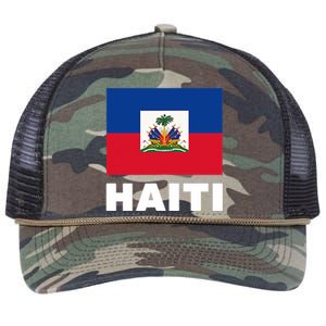 Haitian Flag Day Cool Haiti Flag Pride Retro Rope Trucker Hat Cap