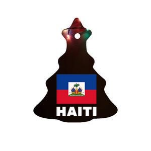 Haitian Flag Day Cool Haiti Flag Pride Ceramic Tree Ornament