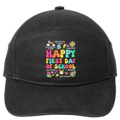 Happy First Day Of School Teacher 1st Back To School 7-Panel Snapback Hat