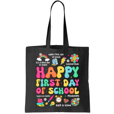 Happy First Day Of School Teacher 1st Back To School Bag