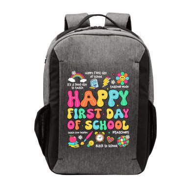 Happy First Day Of School Teacher 1st Back To School Vector Backpack